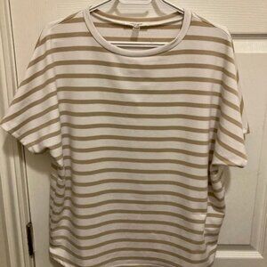 Women Loose Striped T-Shirt by cable & gauge STUDIO, size M